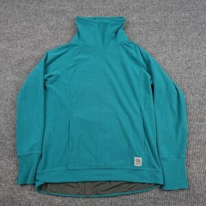 Outdoor Research Trail Mix Cowl Pullover Womens Medium Green Fleece Hiking